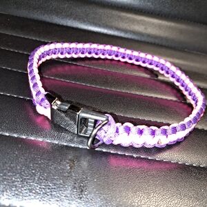 Purple and Pink Braided Bracelet